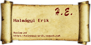 Halmágyi Erik névjegykártya