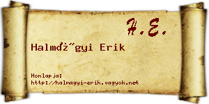 Halmágyi Erik névjegykártya