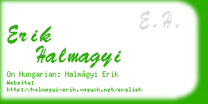 erik halmagyi business card